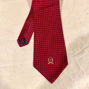 VINTAGE TOMMY HILFIGER MENS SILK TIE LOGO TIE
